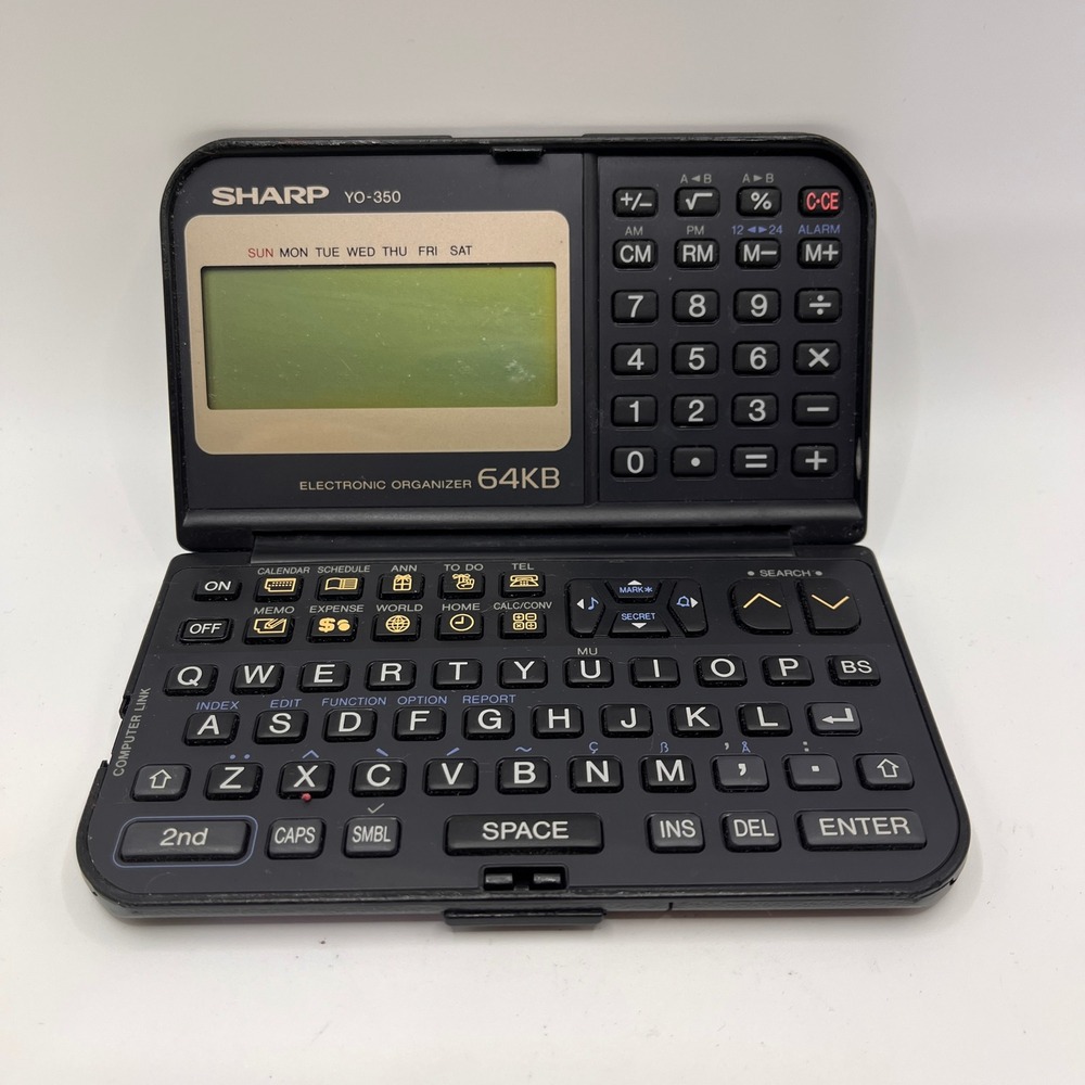 Sharp YO-350 Electronic Organizer 64KB Pocket‎ Digital Data Planner Calculator